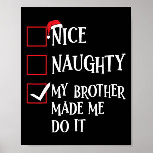 Affiche Jolie Fille Mon Frère M'A Fait Le Faire Noël Sa