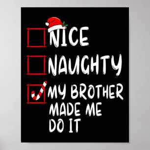 Affiche Jolie Fille Mon Frère M'A Fait Le Faire Noël Sa