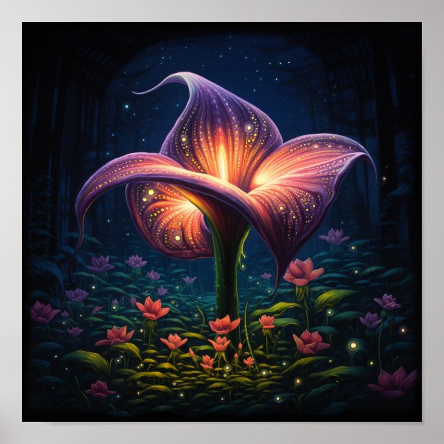 Affiche Jolie Fleur d'Arum-- Fleuriste Lys (Devant)