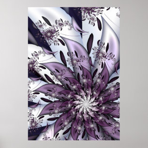 Affiche Jolie fleur violette