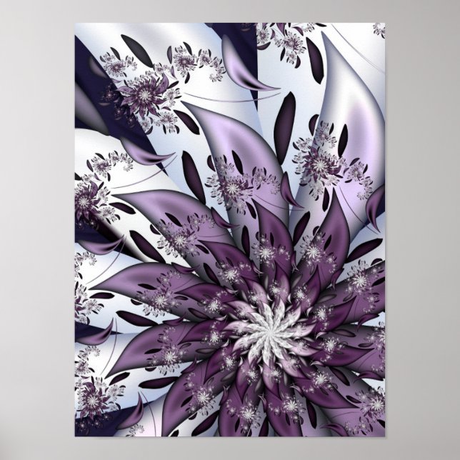 Affiche Jolie fleur violette (Devant)