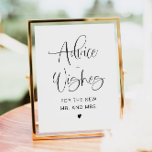 Affiche JOLIE Fun Typographie Minimaliste Conseils et souh<br><div class="desc">Ce panneau de conseils et de voeux présente une police manuscrite amusante et un design moderne minimaliste. Modifiez facilement les couleurs et éditez *le plus* libellé pour répondre aux besoins de votre occasion. Ce panneau est parfait pour votre mariage contemporain,  industriel ou bohème,  douche nuptiale,  ou douche en couple.</div>