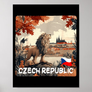 Affiche Jolie graphique de ville de République tchèque ave