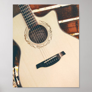 Affiche Jolie guitare acoustique