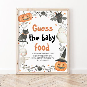 Affiche Jolie Halloween Guess the Sweet Mess Baby shower
