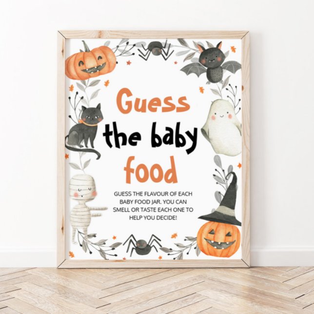Affiche Jolie Halloween Guess the Sweet Mess Baby shower (Créateur téléchargé)