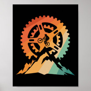 Affiche Jolie illustration de vélo de montagne pour hommes