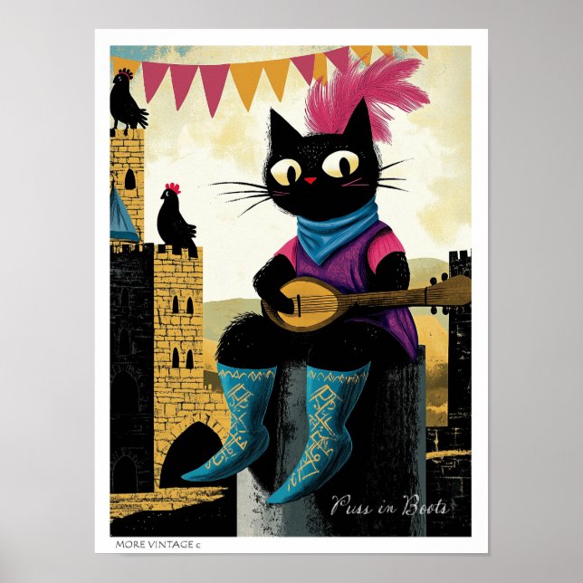 AFFICHE JOLIE ILLUSTRATION 'LE CHAT POTTÉ'  (Devant)