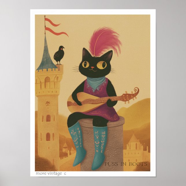AFFICHE JOLIE ILLUSTRATION 'LE CHAT POTTÉ'  (Devant)