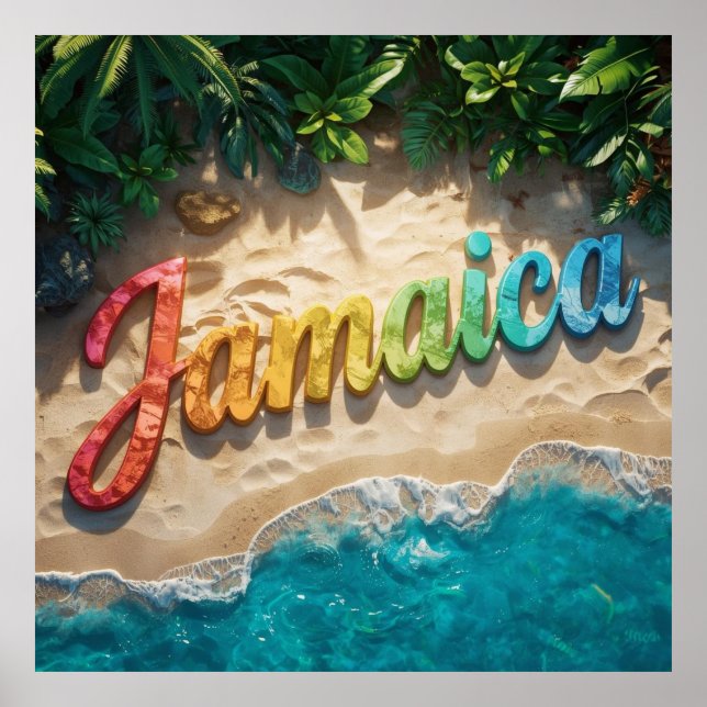 Affiche jolie jamaïque  (Devant)