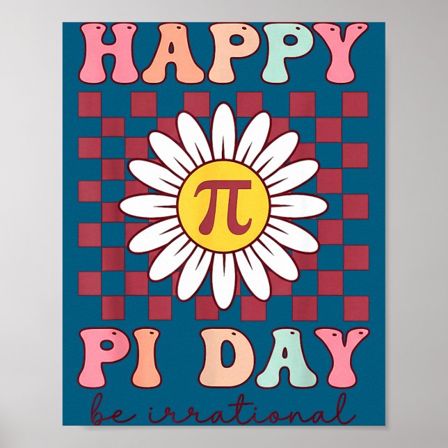 Affiche Jolie Joyeux Pi Day Tarte Irrationnel (Devant)