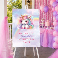 Jolie Licorne Magique Jour Fille Anniversaire Bien
