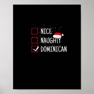 Affiche Jolie liste de Noël dominicaine méchante