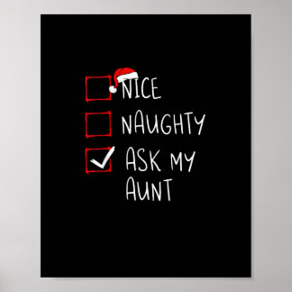 Affiche Jolie Méchante Demande à ma Tante Liste de Noël Xm