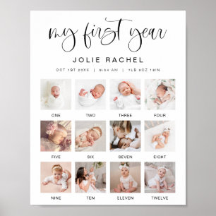Affiche JOLIE Minimal amusant Boho Première année Photo Mi