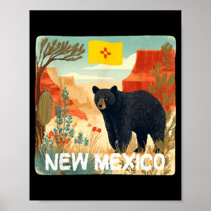 Affiche Jolie nature du Nouveau-Mexique avec graphique d'a