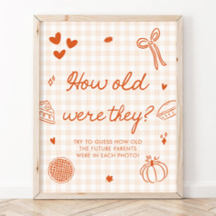 Affiche Jolie Orange Gingham Cutie Pie Quel âge avaient-il