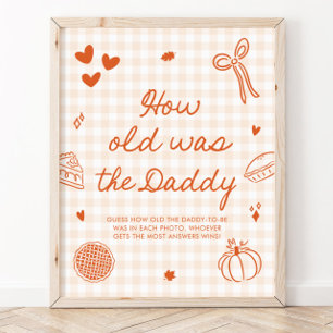 Affiche Jolie Orange Gingham Cutie Pie Quel âge avait le P
