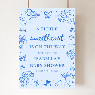 Affiche Jolie pancarte de bienvenue pour une baby shower d