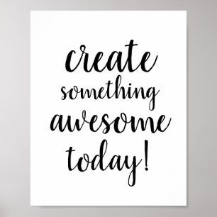 Affiche Jolie phrase de motivation typographique