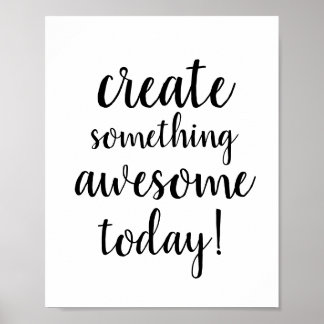 Affiche Jolie phrase de motivation typographique