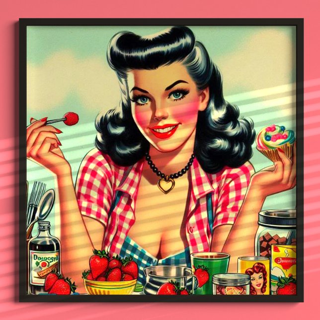 Affiche Jolie pinup de bonbons (Créateur téléchargé)