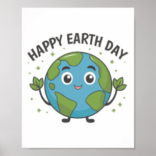 Affiche Jolie planète Terre Dire Joyeux Jour des terres 1