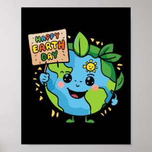 Affiche Jolie planète Terre Dire Joyeux Jour des terres 3
