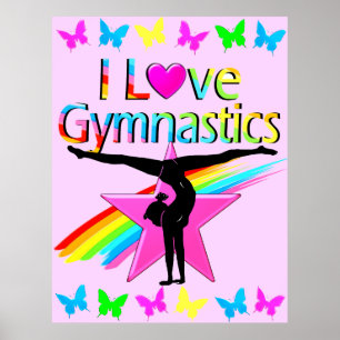 AFFICHE JOLIE PLONGÉE J'AIME LE DESIGN GYMNASTIQUE