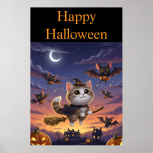 Affiche Jolie sorcière d'Halloween