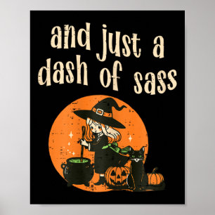 Affiche Jolie Sorcière Drôle Halloween Femmes Filles Ados 