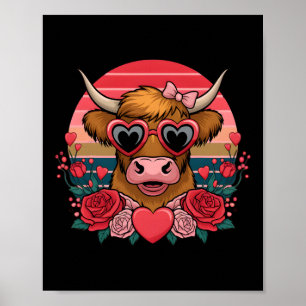 Affiche Jolie Valentine Vache Adulte Drôle Valentines Pour