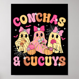 Affiche Jolies Conchas et fantôme de Cucuys drôle mexicain