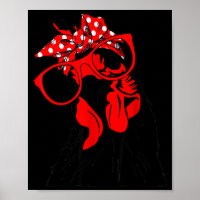 Jolies femmes fille poulet avec bandana bandeau et