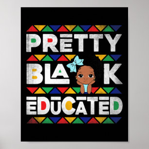Affiche Jolies filles noires et éduquées africaines afro A