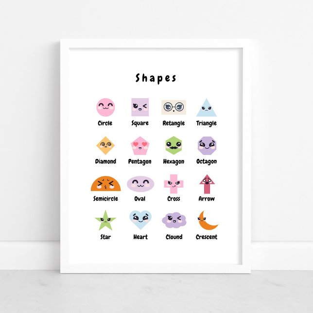 Affiche Jolies Formes Éducation Maternelle | Jolies Formes (Créateur téléchargé)