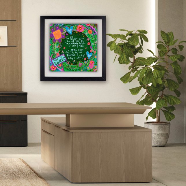 Affiche Jolies professeurs de Merci apprécient l'inspiriti (Créateur téléchargé)