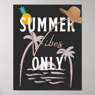 Affiche Jolies Vibes D'Été Seulement Plage