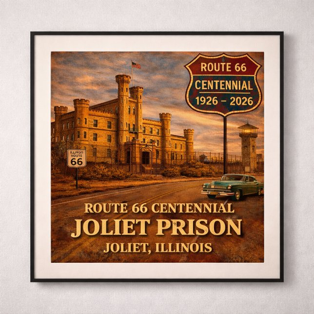 Affiche Joliet Prison Chicago Route 66 (Créateur téléchargé)