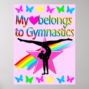 AFFICHE JOLIMENT MON COEUR APPARTIENT À GYMNASTICS RAINBOW