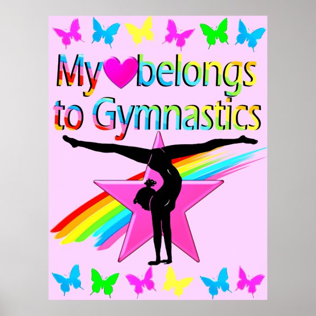 AFFICHE JOLIMENT MON COEUR APPARTIENT À GYMNASTICS RAINBOW (Devant)
