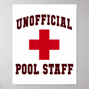 Affiche Jolis membres du personnel de piscine non officiel