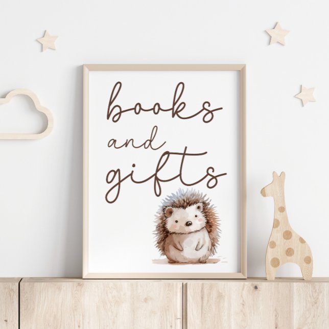 Affiche Jolis petits livres pour bébé hérisson Cadeaux de  (Créateur téléchargé)