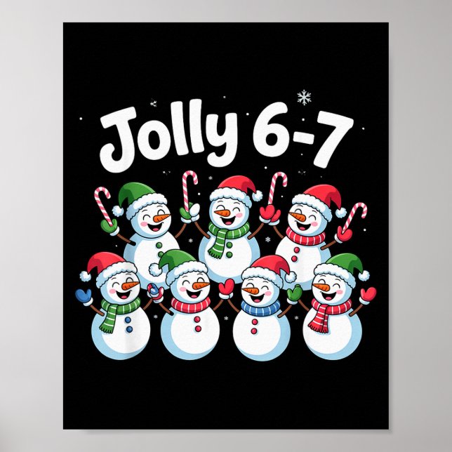 Affiche Jolly 6 7 Six Seven Meme Christmas Women Men Kids  (Devant)