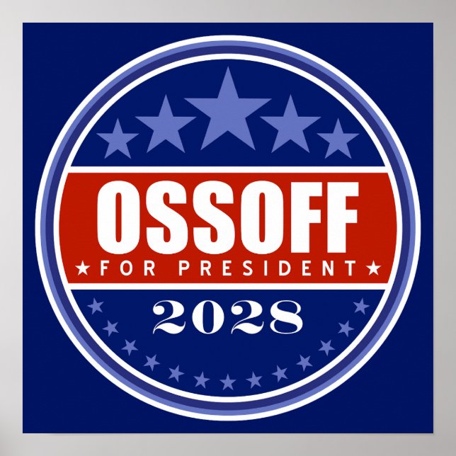 Affiche Jon Ossoff Président 2028 (Devant)