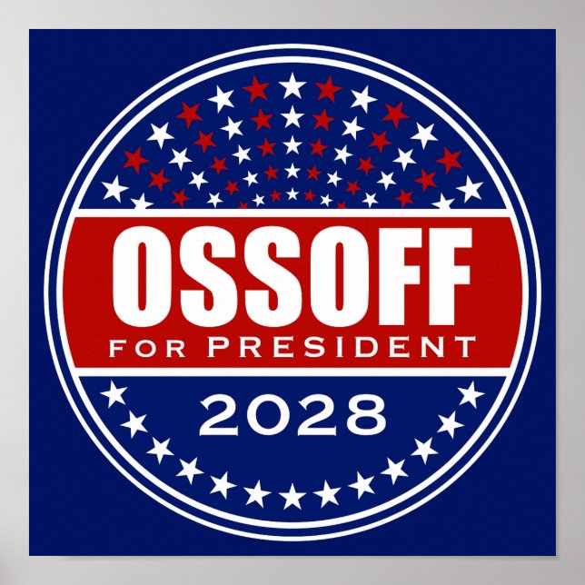 Affiche Jon Ossoff Président 2028 (Devant)