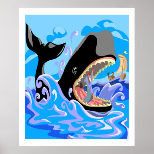 Affiche Jonah dans l'affiche de baleines