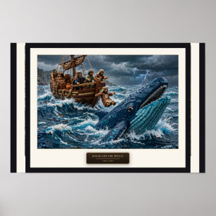Affiche Jonas et la Baleine — Art en briques de constructi