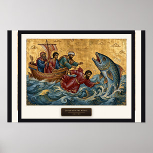 Affiche Jonas et la Baleine — Icône byzantine
