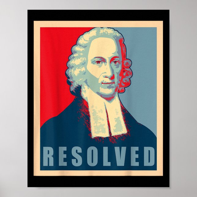 Affiche Jonathan Edwards Resolved Calvinist Reformed  (Devant)